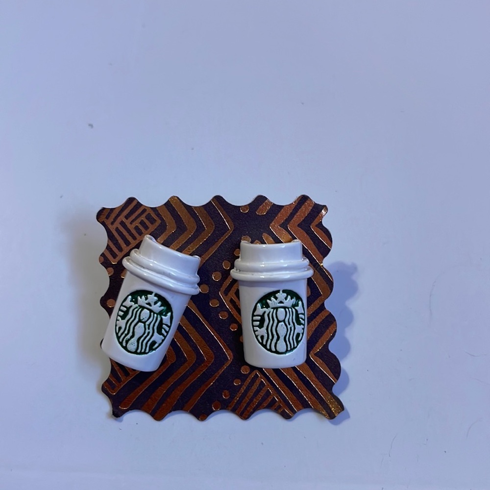 Starbucks logo earrings (studs)